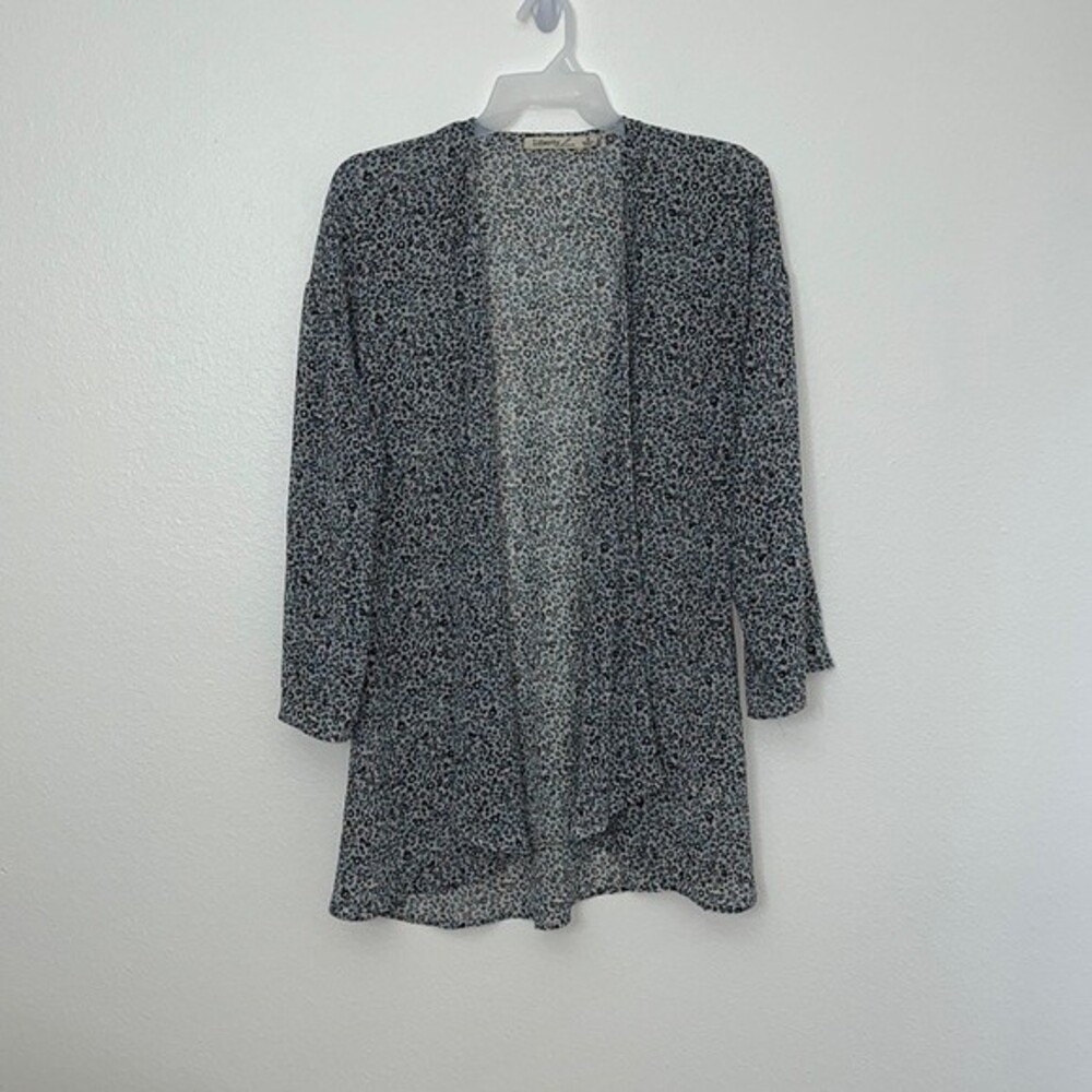 Liberty Love Animal Print Kimono Beach Coverup Medium